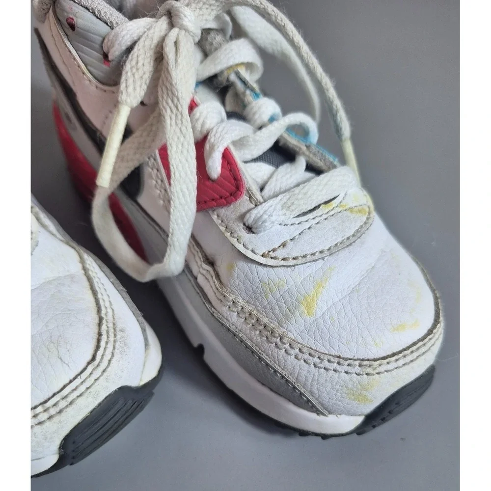 Nike Air Max 90 Toddler Shoes 9C Red White Blue Shoes CD6868-108